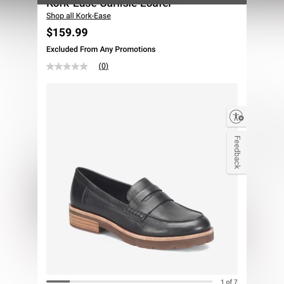 Kork Ease flat black ladies loafers - Picture 2 of 5